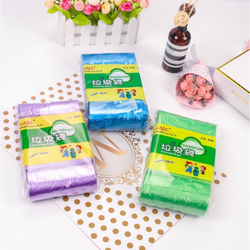 Bộ 5 cuộn 100 túi đựng rác chuyên dụng chất lượng cao