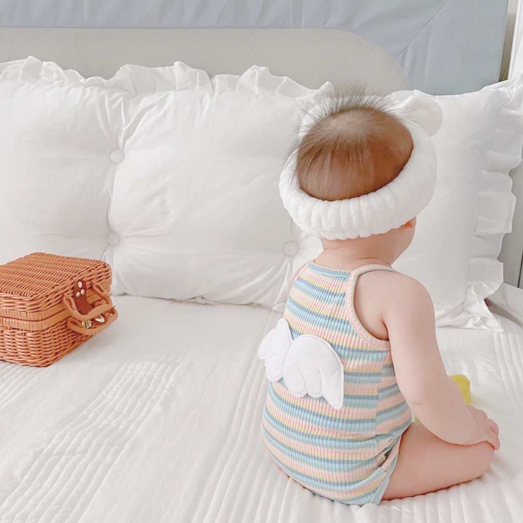 Áo liền quần kẻ sọc dễ thương cho bé sơ sinh