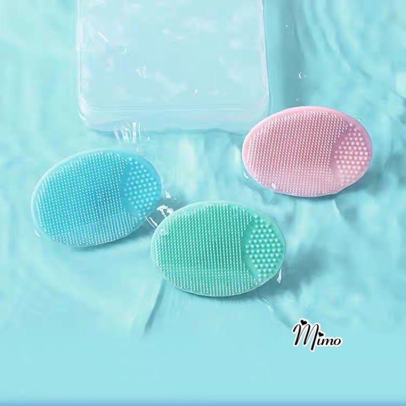 Miếng rửa mặt silicone gai mềm mại massage làm sạch da mặt, sạch mụn đầu đen, pad tẩy da chết giúp mịn màng