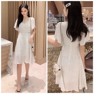 Đầm váy bi rối trắng v2