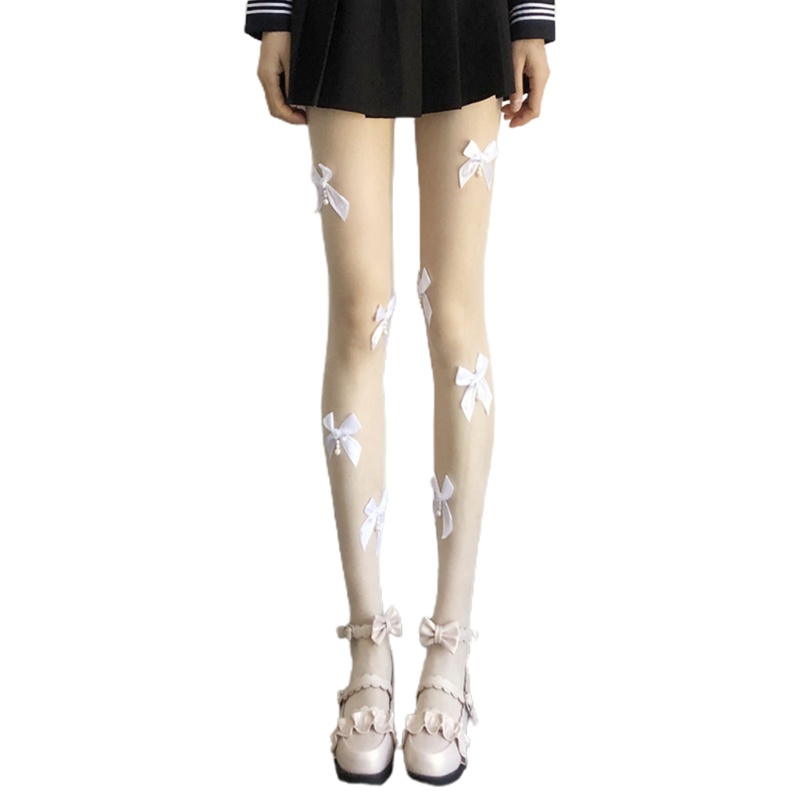 XIXI Quần tất xuyên thấu đính nơ quyến rũ cho nữ