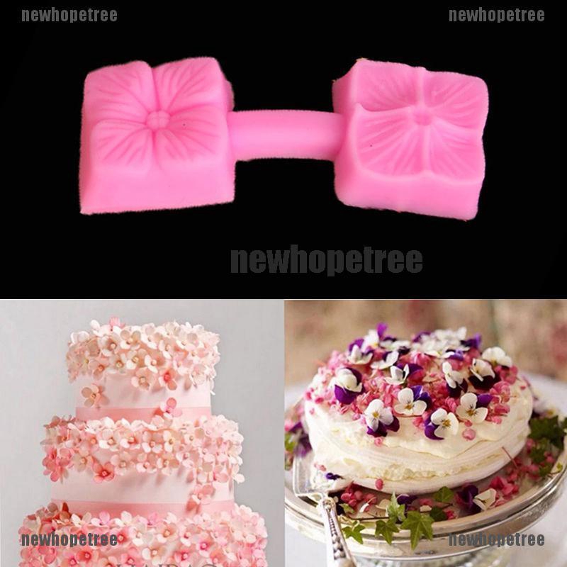 Khuôn Bánh silicone Hình Hoa Hồng 3D / Vuông Mới