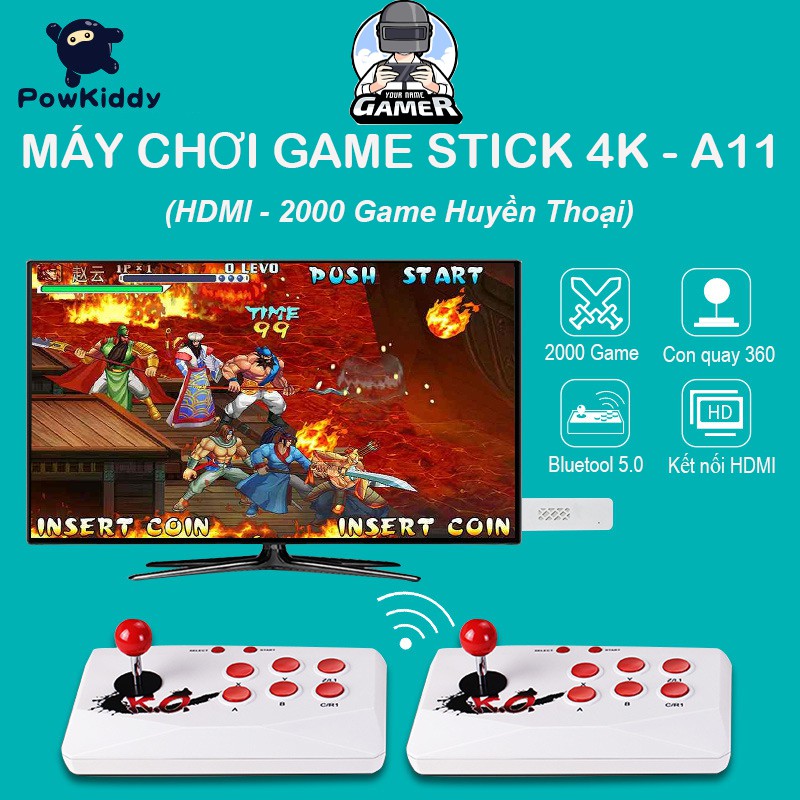 Máy chơi game stick 4k HDMI, 2 bàn game không dây tách rời, game thùng pandora 2000 game cổ điển, máy chơi game 4 nút