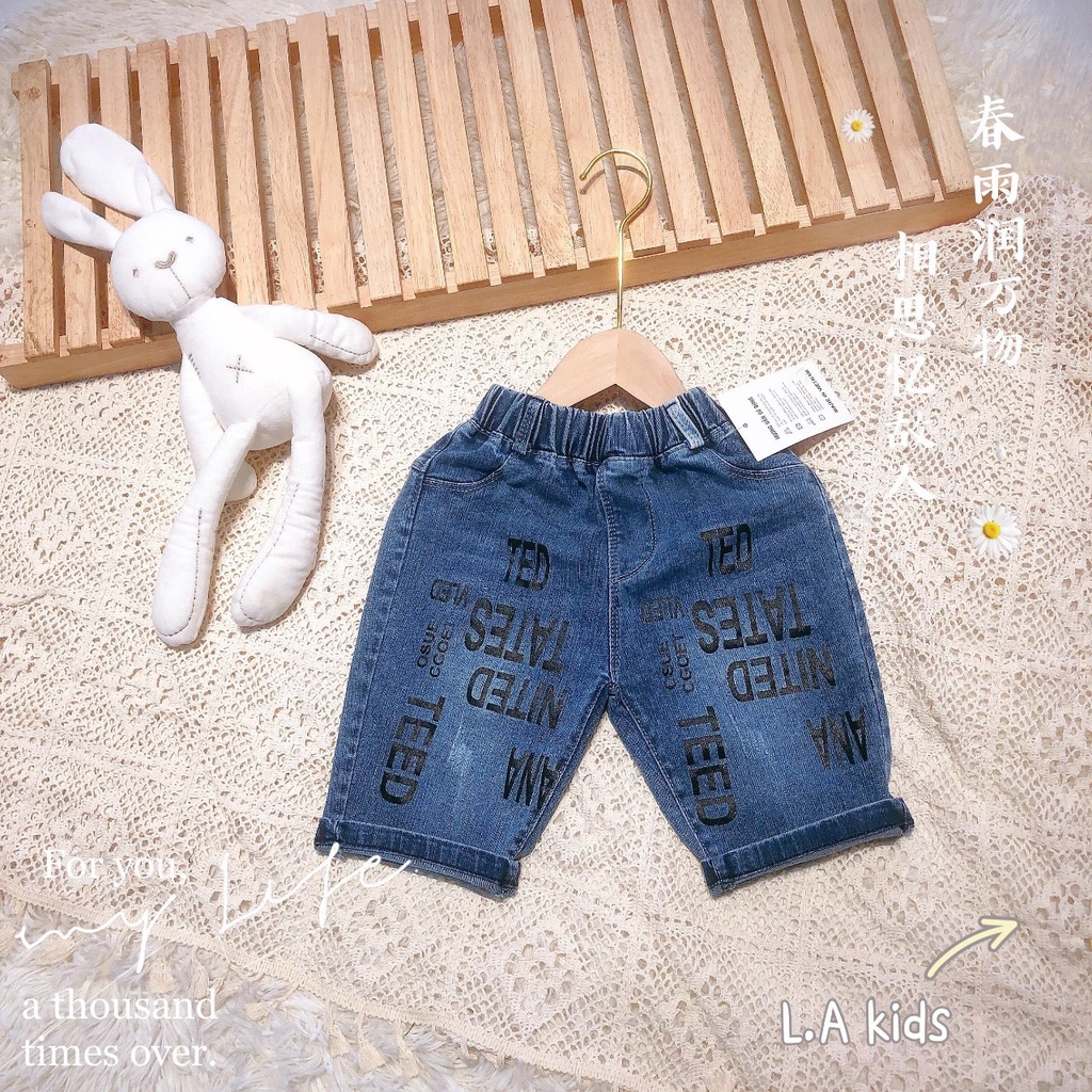 (Size đại Sz 10-28kg) Quần Jean Ngố/Lửng Cho Bé Trai/ Gái  - Jean Mềm ạ(Giao ngẫu nhiên)