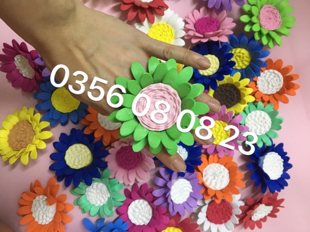 10 hoa múa, hoa trang trí mầm non bằng xốp