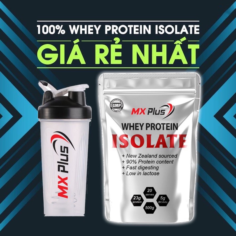 Sữa Tăng Cơ Giảm Mỡ Whey Protein Isolate 500Gram ( Tặng Bình Lắc Khi Mua 2 Túi )