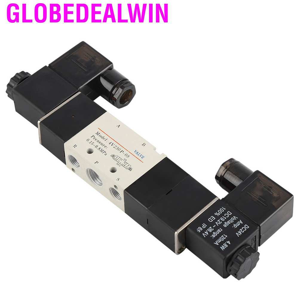 Van Điện Từ Khí Nén 5 Chiều Dc 24v Bsp 1 / 4 Normally 3 Vị Trí 0.15-0.8mpa 4v230 -P 08