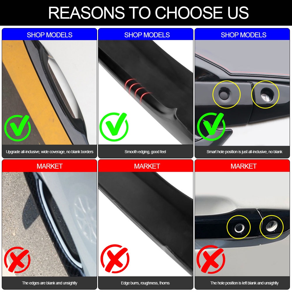 Set 4 Ốp Tay Nắm Cửa Xe Hơi Ford Honda Civic 10th 2016-2019