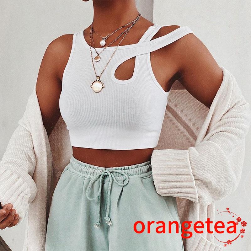 Áo Croptop Không Tay Màu Trơn Gợi Cảm Cho Nữ