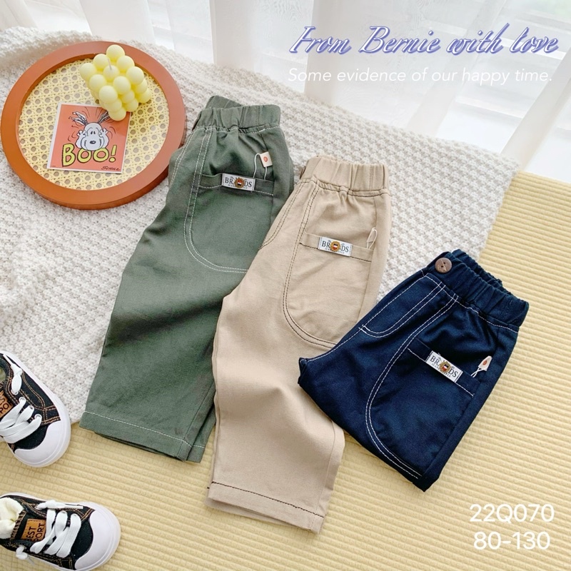 Quần baggy linen mềm mại bé trai-MS85