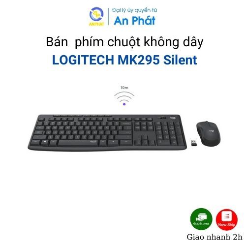 Bàn phím + Chuột không dây Logitech MK295 Silent (Đen) - Bảo hành 12 tháng