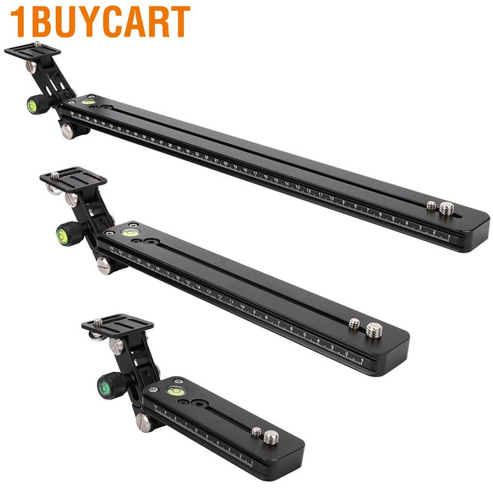 Set tấm nhả nhanh đỡ ống kính tiêu cực dài màu đen với vít 1/4 cho thợ chụp máy ảnh kỹ thuật số