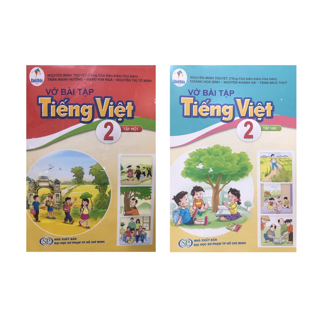 Sách - Combo Vở bài tập tiếng việt 2 tập 1 tập 2 + Bán kèm 1 quyển Bé tập tô màu
