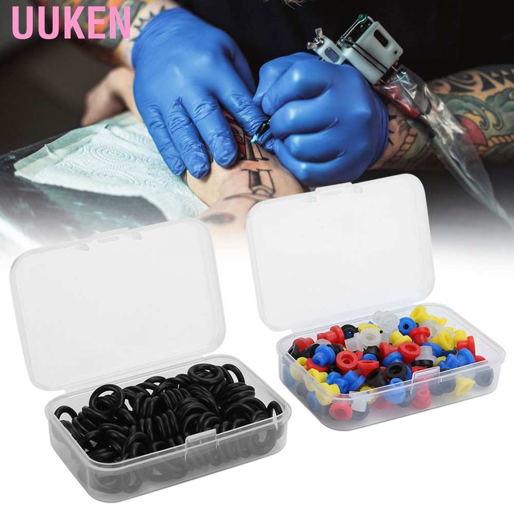 Bộ phụ kiện bằng silicon cho máy xăm chuyên nghiệp