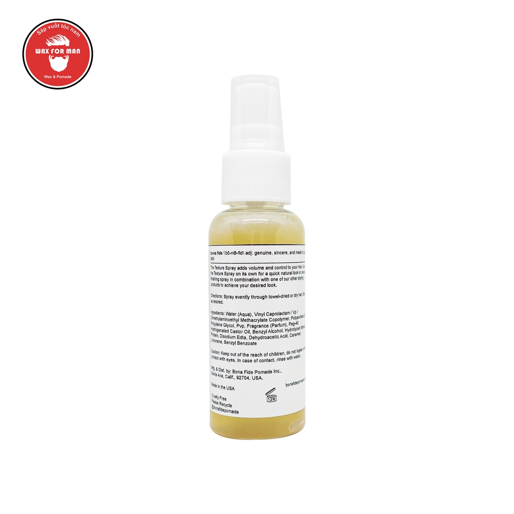 Xịt tạo phồng dưỡng tóc Bona Fide pre-styling