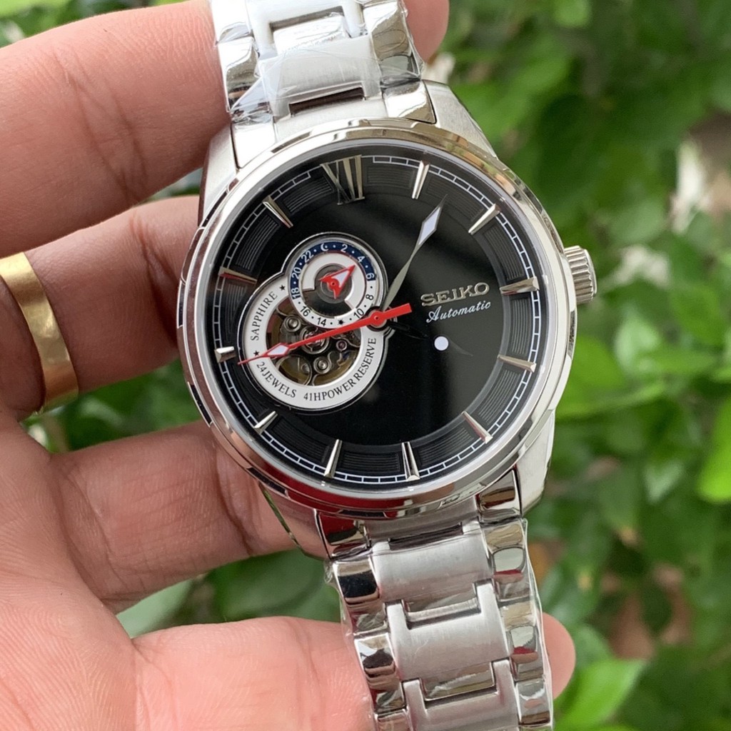 Đồng Hồ Nam Seiko Automatic 24jewels 42mm Dây Thép