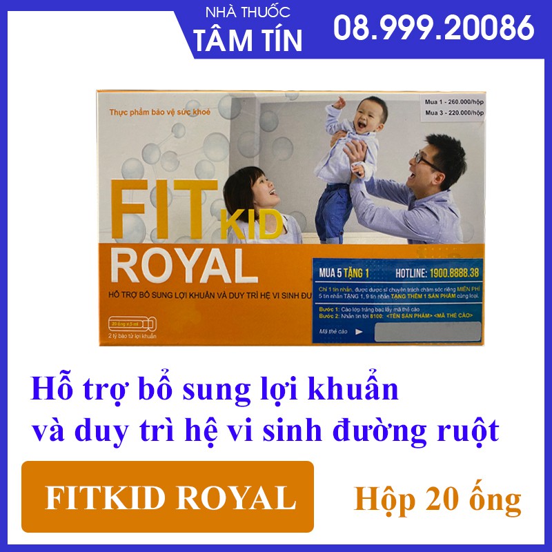 FIT KID ROYAL - Bào tử lợi khuẩn Anh Quốc cho trẻ biếng ăn, chậm lớn