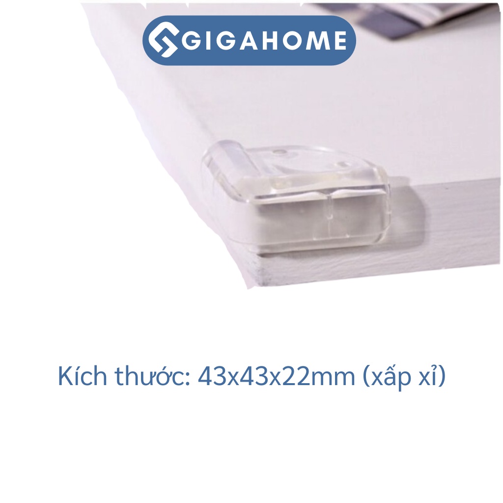Set 2 Miếng Bịt Góc Bàn GIGAHOME Silicone Chữ L Tránh Va Chạm, An Toàn Cho Bé  8749