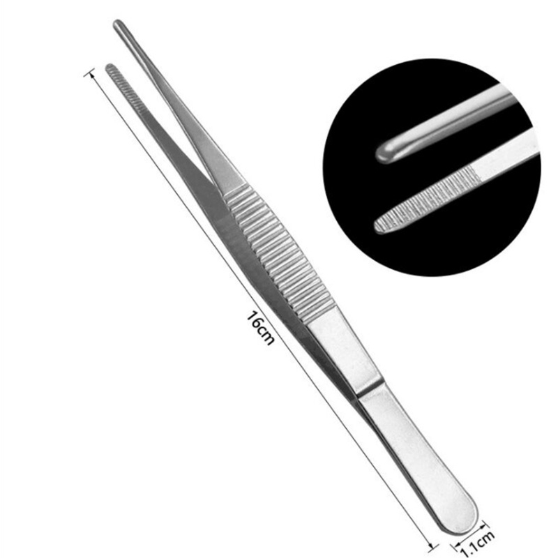 Nhíp đầu cong/ thẳng chất liệu thép không gỉ size 12.5/ 14/ 16/ 18cm đa năng tiện dụng