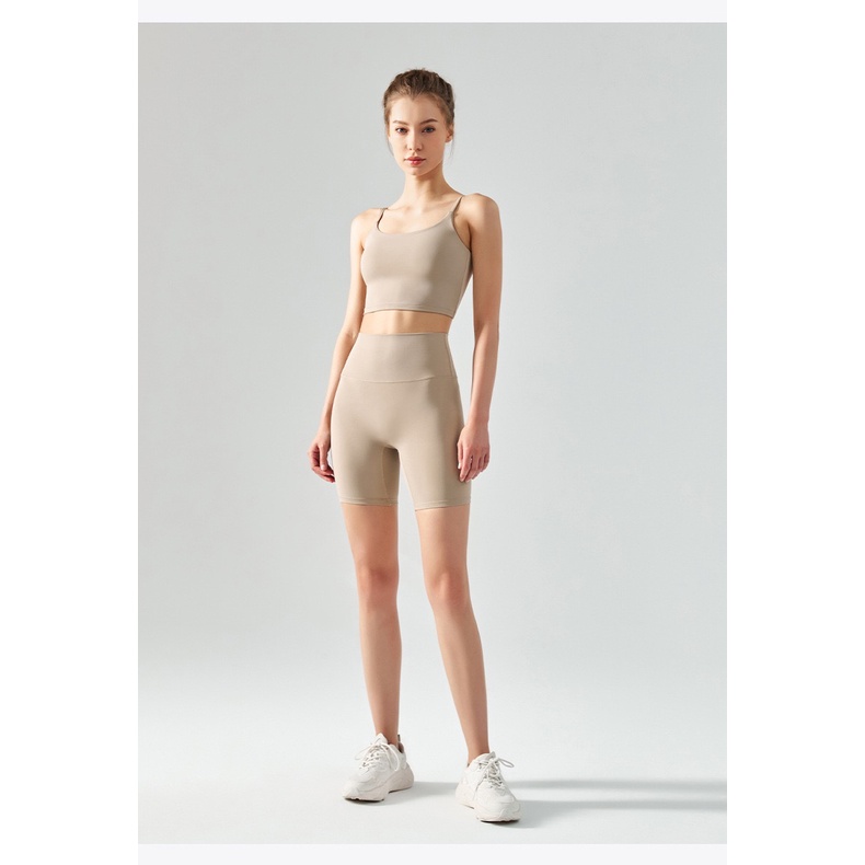 Bộ Trang Phục Thể Thao 2 Mảnh Áo Ngực + Quần Short Phong Cách Hip Hop Fe Feng One