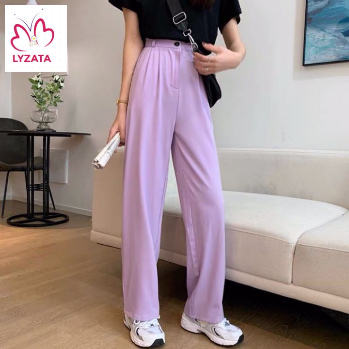 Quần Culottes Nữ bigsize Cạp Cao Vải Đũi hàn, Quần Suông Nữ Ống Rộng Dáng Dài 2 Màu LYZATA C006