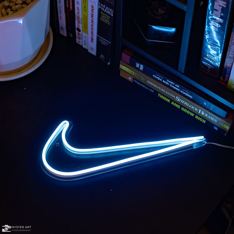 Đèn Led Neon Sign Logo Nike Trang Trí Phòng Ngủ, Cửa Hàng - Tùy Chọn Kích Thước Và Màu Sắc.