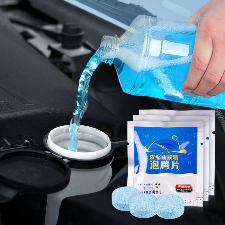 Viên sủi rửa gương, kính xe hơi, viên pha nước rửa kính sáng bóng