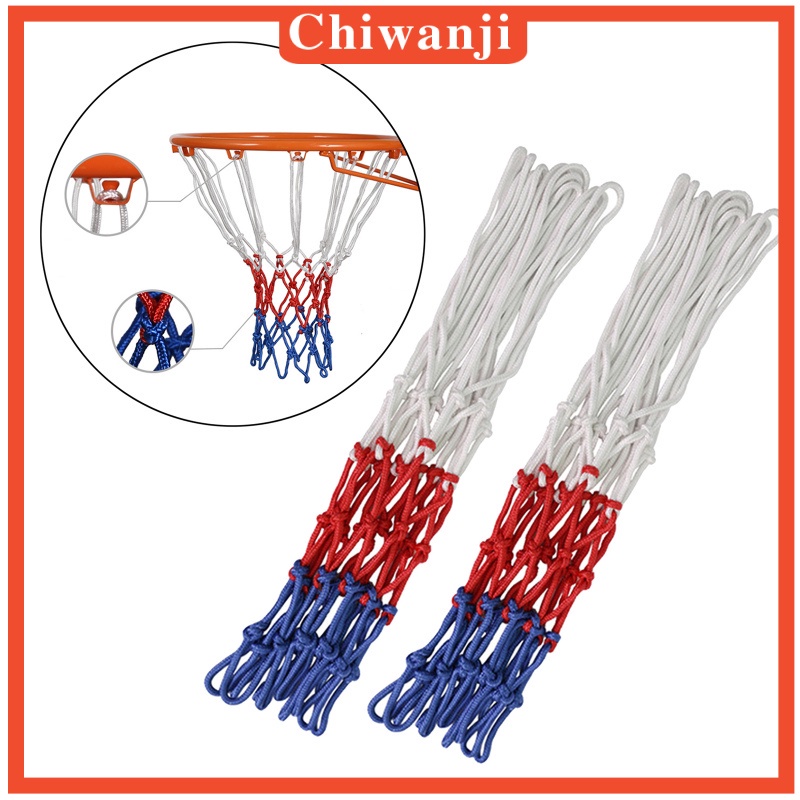 Set 2 Lưới Bóng Rổ 12 Vòng Bện Chất Lượng Cao