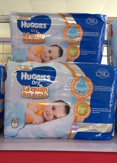 Bỉm huggies Dry Tã dán size S24, NB36