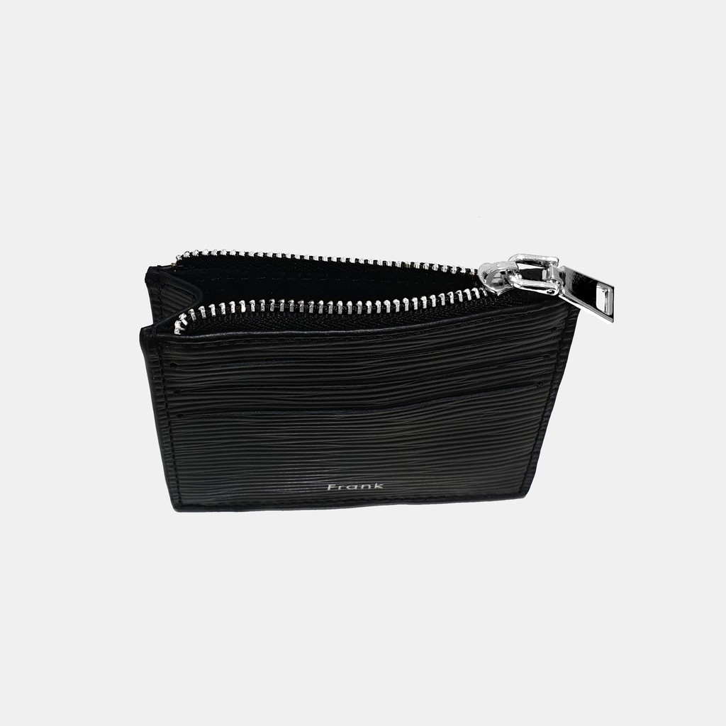 Ví Đựng Thẻ ATM Da Bò Epi Nhập Khẩu FRANK Mark Card Holder Mini Nhiều Ngăn Cho Nam Màu Đen
