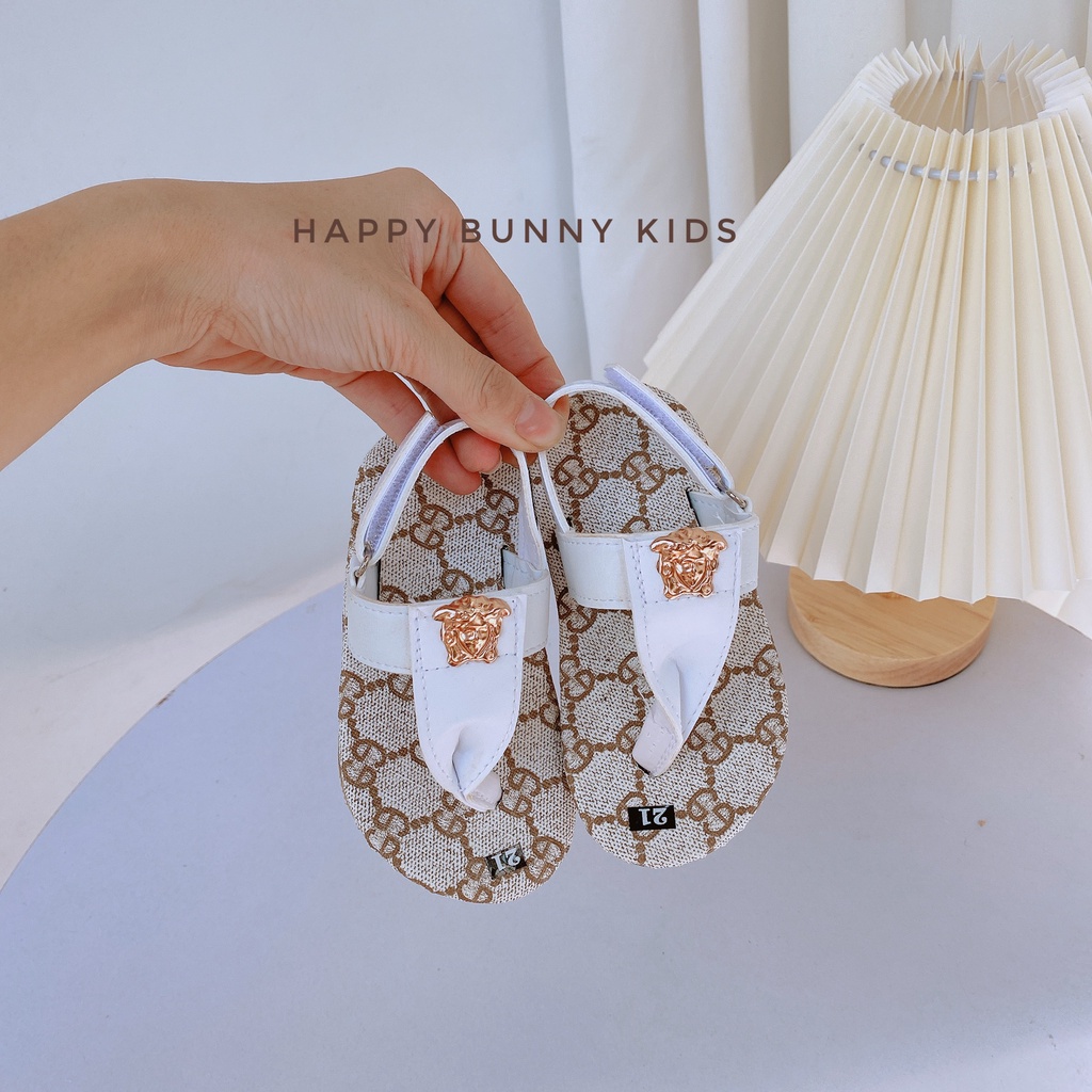 Dép Quai Hậu Xỏ Ngón Họa Tiết Quai Dán Cho Bé Trai KB139