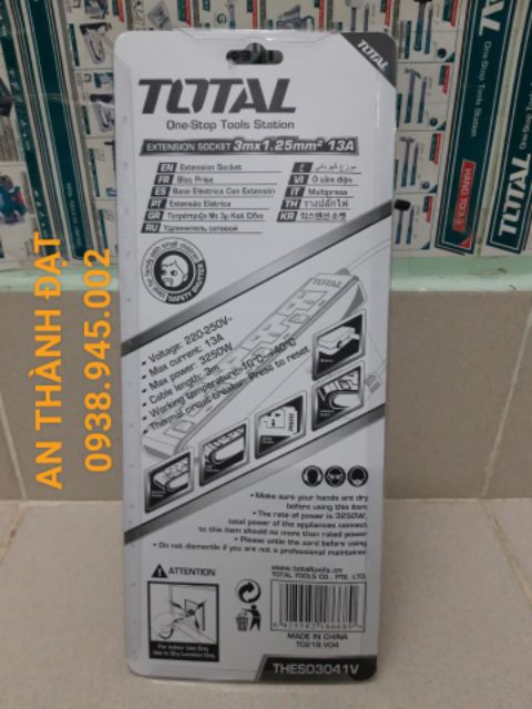 13A Ổ CẮM ĐIỆN CAO CẤP CHUYÊN DÙNG TOTAL THES03041V