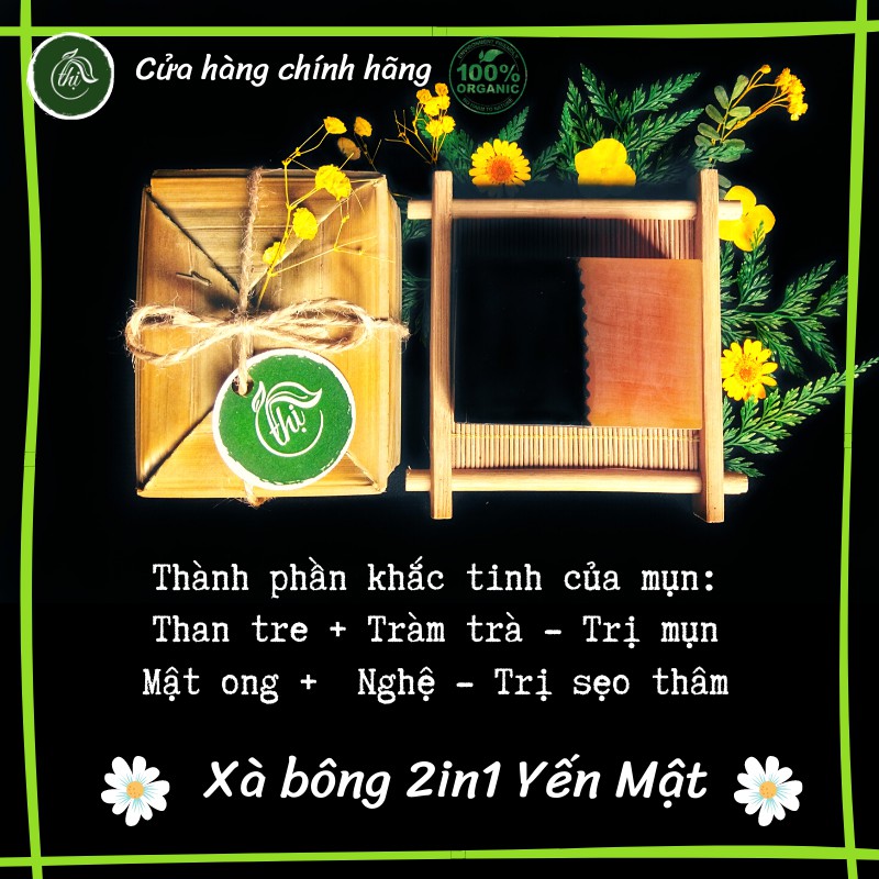 Xà phòng mờ thâm mụn TỔ ONG 2in1, giảm mụn, mờ sẹo thâm, dành cho mọi loại da mụn, nhạy cảm từ nhà THỊ_HANDMADE | BigBuy360 - bigbuy360.vn