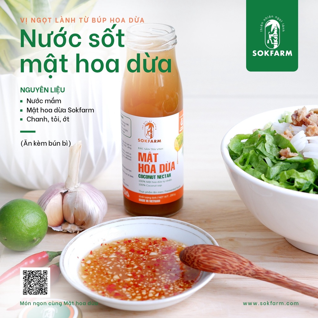 [CHÍNH HÃNG] Mật hoa dừa sokfarm hũ 65gr, ổn định đường huyết, bù điện giải, giảm sốt, cân bằng PH dạ dày