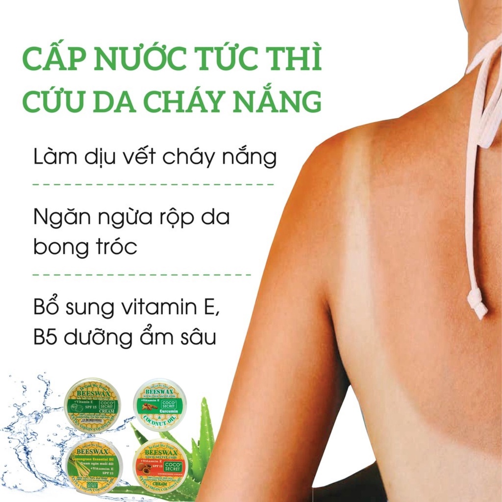 Kem Dưỡng Da Thiên Nhiên Dầu Dừa Sáp Ong Tinh Chất Nghệ , Gấc , Sả