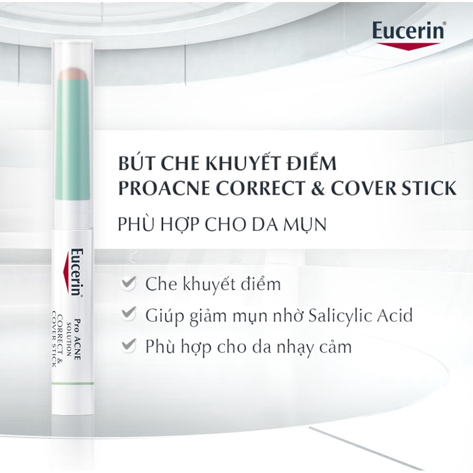 [TEM CTY] EUCERIN Pro Acne Solution Correct &amp; Cover Stick 2G - Bút Che Khuyết Điểm Da Mụn.