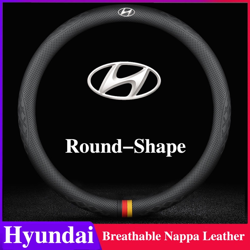 Vỏ Bọc Vô Lăng Xe Hơi Bằng Da Siêu Mỏng Thoáng Khí Cho Hyundai Accent ix25 ix35 i10 Elantra Grand Starex SantaFe Sonata Tucson LAFESTA MISTRA