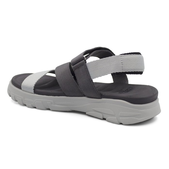 Giày sandal quai chéo nữ, xăng đan cực êm NESTY SB1206 xám phối màu