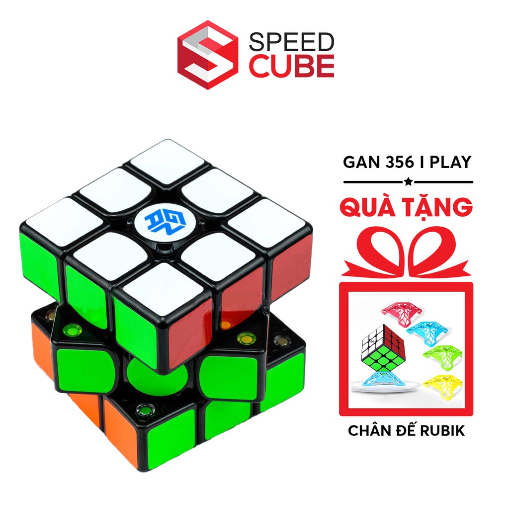 Rubik 3x3 gan 356 i Play Viền đen thông minh, Rubik 3x3 chính hãng GAN - Shop Speed Cube