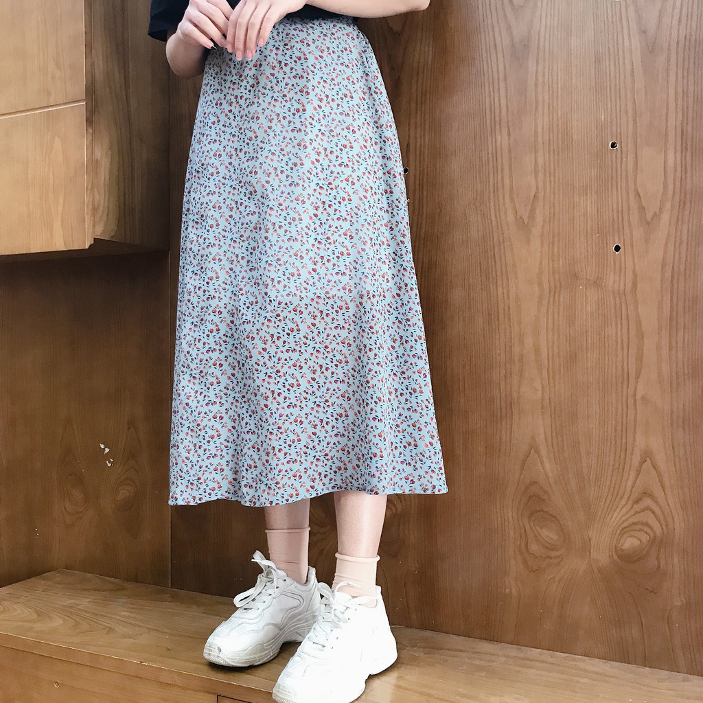 [ Mã FAGREEN55 giảm 10% tối đa 30K đơn 99K] Chân váy hoa nhí vintage nhiều màu - Chân váy dài vintage CV14 | BigBuy360 - bigbuy360.vn
