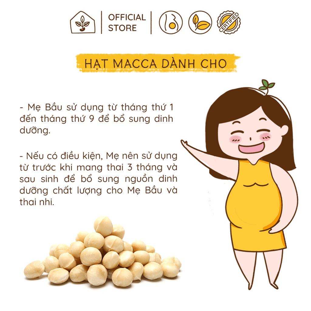 Nhân hạt macca Úc, giàu dinh dưỡng, tốt cho bà bầu túi 250gr | Nhà Đậu | 205