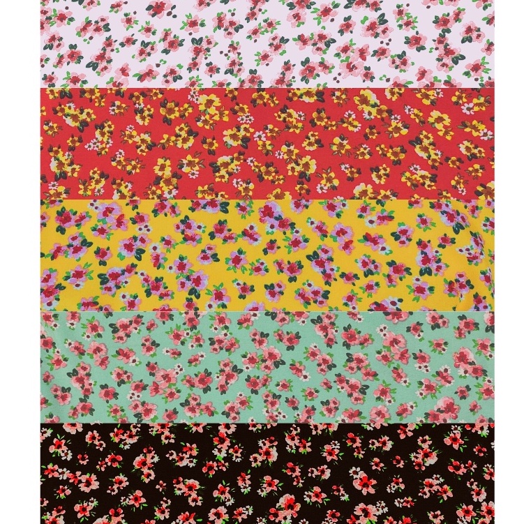 Đầm hoa nhí cổ tròn xếp ly tay cánh tiên dáng xòe có size bigsize CEZY D145