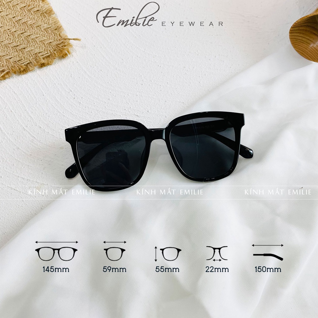 Gọng kính mát nhựa dẻo nhẹ mắt Polazoid nam nữ cao cấp Kính mắt Emilie phụ kiện thời trang 56004