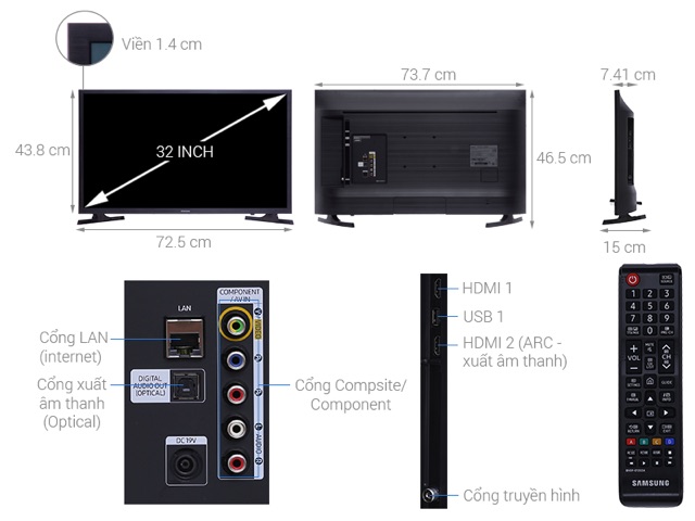 Tivi Samsung 32N4300 ứng dụng SmartThing điều khiển TV bằng điện thoại