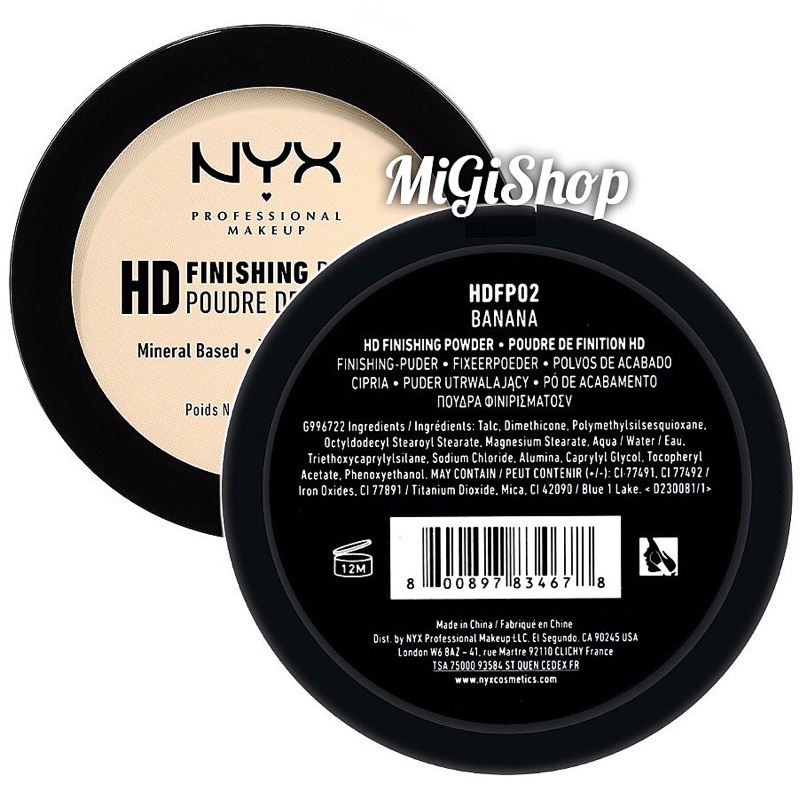 Phấn Phủ Dạng Nén Che Khuyết Điểm Nyx HD Finishing Powder Mineral Based 8g