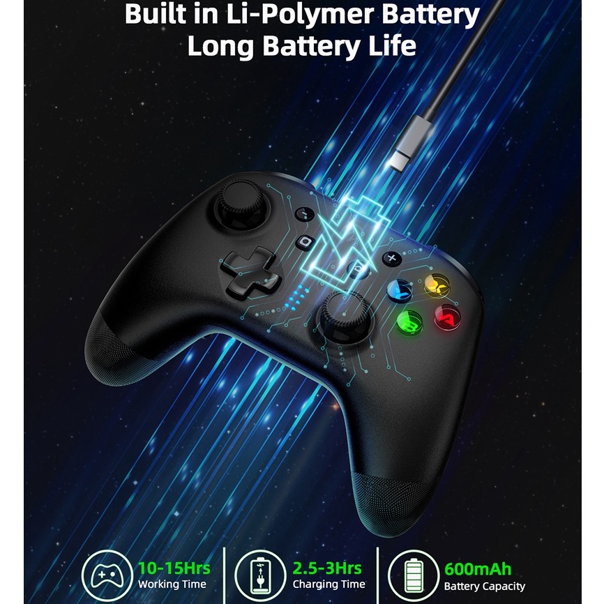 Tay cầm chơi game EASYSMX Bayard 9124 bluetooth một phím đánh thức/hồi chuyển 6 trục cho Nintendo Switch/PC/điện thoại