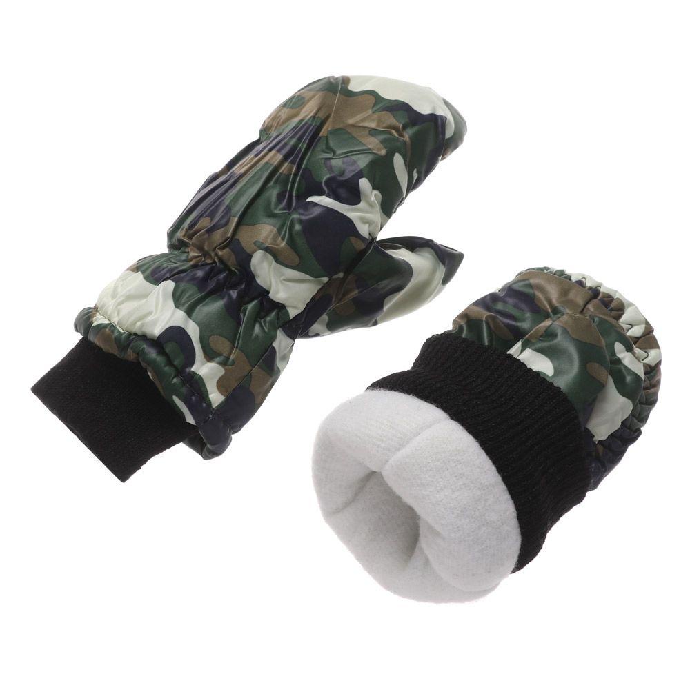 Găng Tay Lông Dày Chống Gió Giữ Ấm Khi Trượt Tuyết Dành Cho Bé