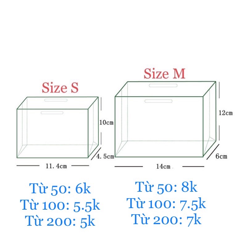 [10x11.5x4.5 SỈ 6K] Túi giấy đựng son quà phụ kiện nhỏ Size S