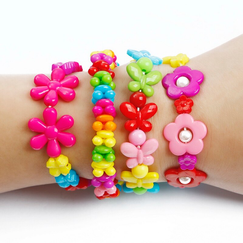 Hạt nhựa acrylic hình học hoạt hình nhiều màu dành cho làm trang sức thủ công diy