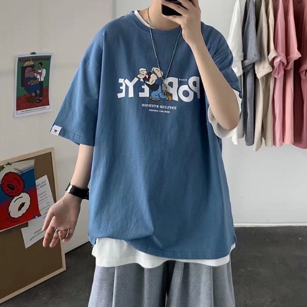 Áo phông nữ form rộng đẹp tay lỡ trắng giá rẻ Quảng Châu unisex  POPEYA SHENHE STORE AP016
